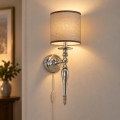 BRILAGI - Wandlamp NUBILA 1xE27/60W/230V glanzend chroom/bruin