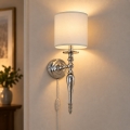 BRILAGI - Wandlamp NUBILA 1xE27/60W/230V glanzend chroom/crème