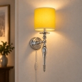 BRILAGI - Wandlamp NUBILA 1xE27/60W/230V glanzend chroom/geel