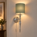 BRILAGI - Wandlamp NUBILA 1xE27/60W/230V glanzend chroom/groen