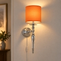 BRILAGI - Wandlamp NUBILA 1xE27/60W/230V glanzend chroom/oranje