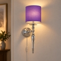 BRILAGI - Wandlamp NUBILA 1xE27/60W/230V glanzend chroom/paars