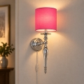BRILAGI - Wandlamp NUBILA 1xE27/60W/230V glanzend chroom/roze