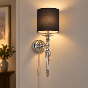BRILAGI - Wandlamp NUBILA 1xE27/60W/230V glanzend chroom/zwart