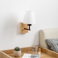 Brilagi - Wandlamp NUBILA WOOD 1xE27/25W/230V eiken/wit
