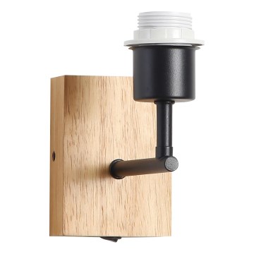 Brilagi - Wandlamp NUBILA WOOD 1xE27/25W/230V eiken/zwart