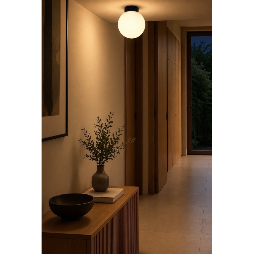 BRILAGI - Wandlamp POLOS 1xE27/40W/230V Ø 20 cm zwart