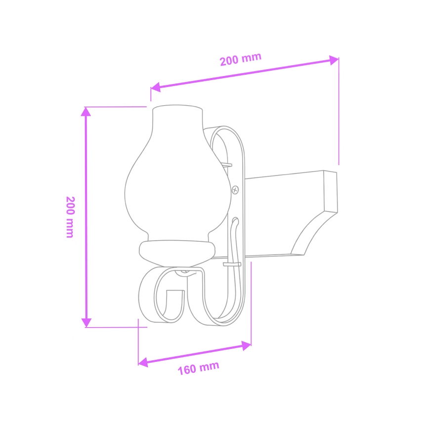 Brilagi - Wandlamp QUEEN 1xE14/40W/230V beuken