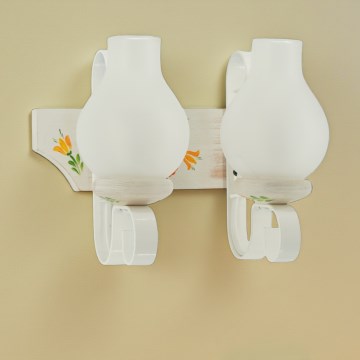 Brilagi - Wandlamp QUEEN 2xE14/40W/230V beuk/crème