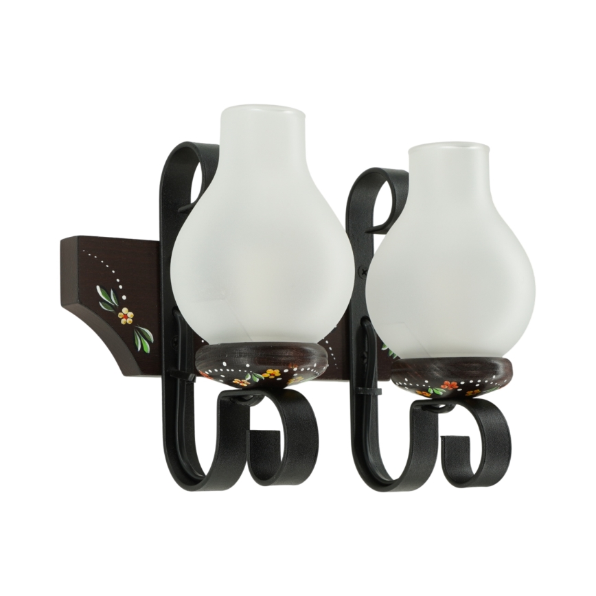 Brilagi - Wandlamp QUEEN 2xE14/40W/230V beuk/wenge