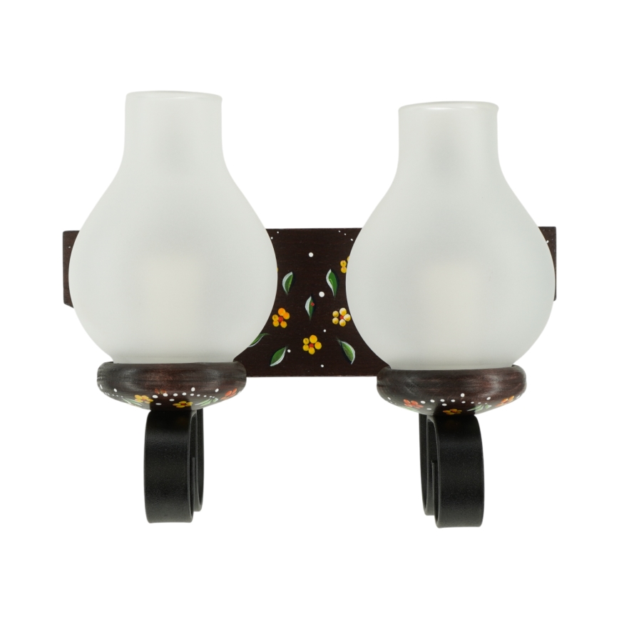 Brilagi - Wandlamp QUEEN 2xE14/40W/230V beuk/wenge