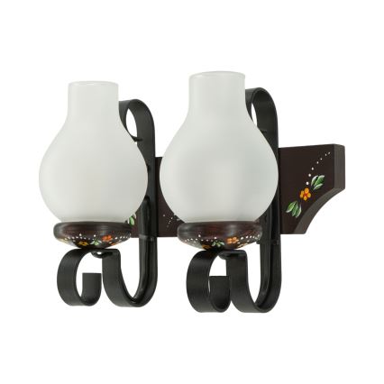 Brilagi - Wandlamp QUEEN 2xE14/40W/230V beuk/wenge