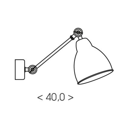 Brilagi - Wandlamp QUILL 1xE27/40W/230V 40 cm wit
