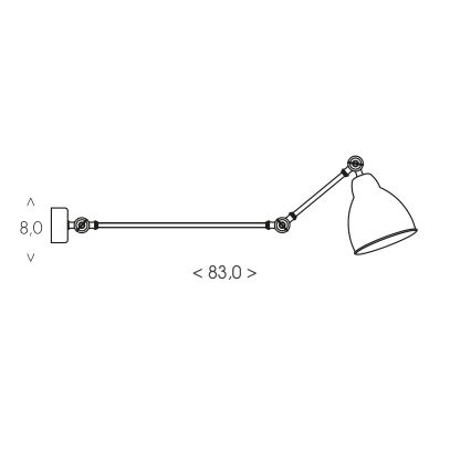 Brilagi - Wandlamp QUILL 1xE27/40W/230V 83 cm zwart