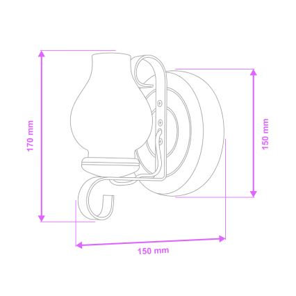 Brilagi - Wandlamp ROATA APLICA 1xE14/40W/230V beuken
