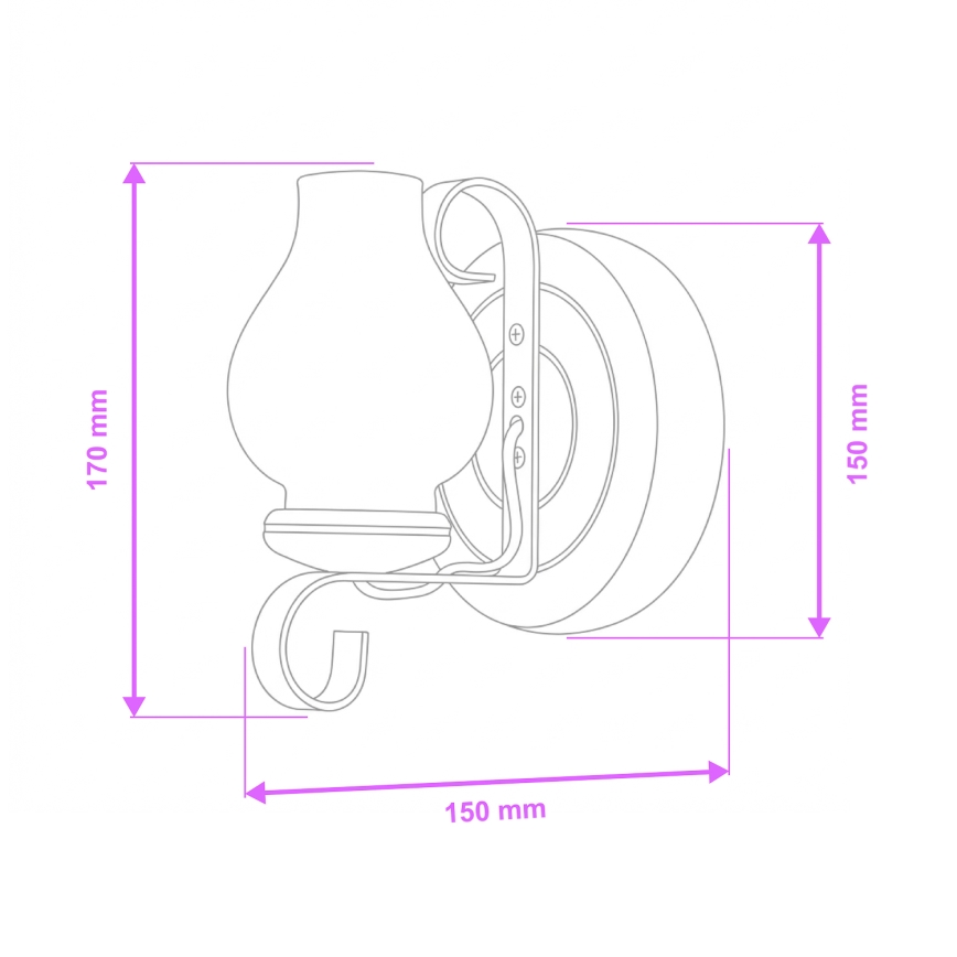 Brilagi - Wandlamp ROATA APLICA 1xE14/40W/230V beuken