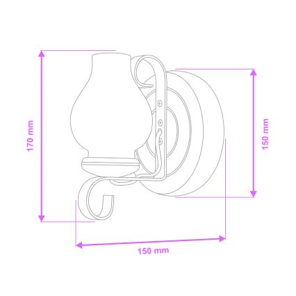 Brilagi - Wandlamp ROATA APLICA 1xE14/40W/230V beuken/walnoot