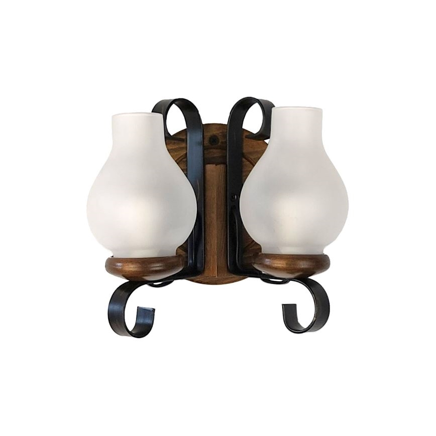 Brilagi - Wandlamp ROATA APLICA 2xE14/40W/230V beuken/walnoot