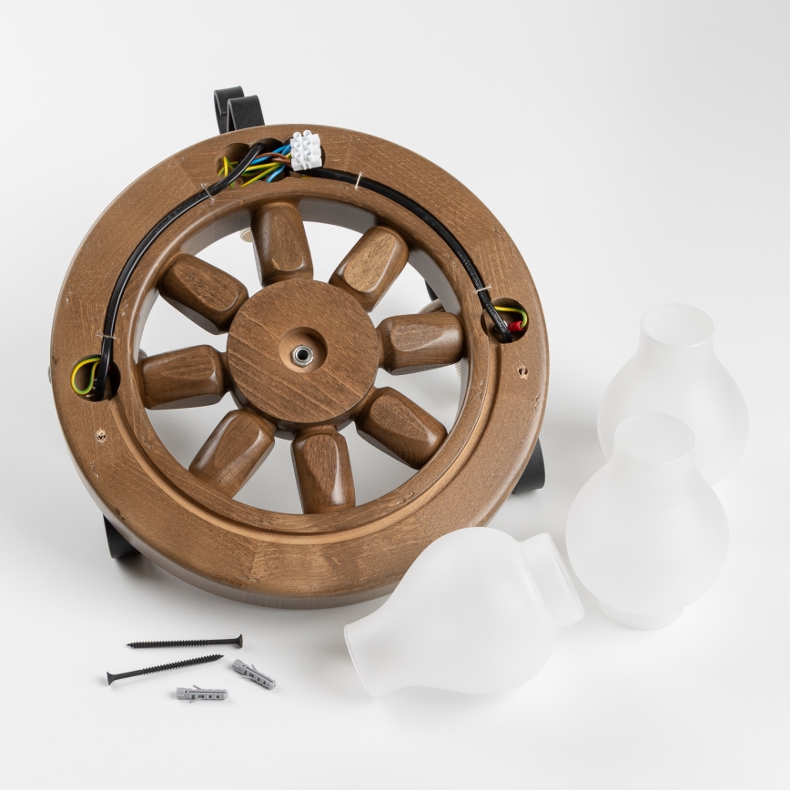 Brilagi - Wandlamp ROATA APLICA 3xE14/40W/230V beuken/walnoot