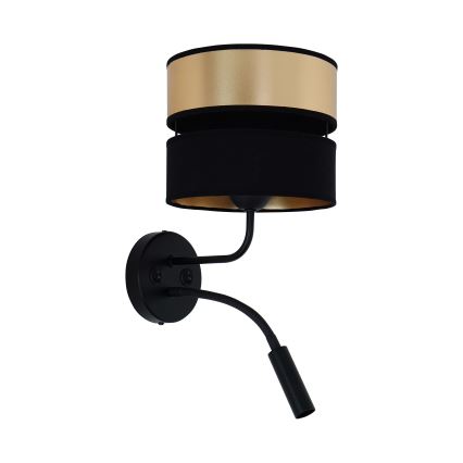 Brilagi - Wandlamp ROYAL 1xE27/15W/230V + 1xG9/3W zwart/goud