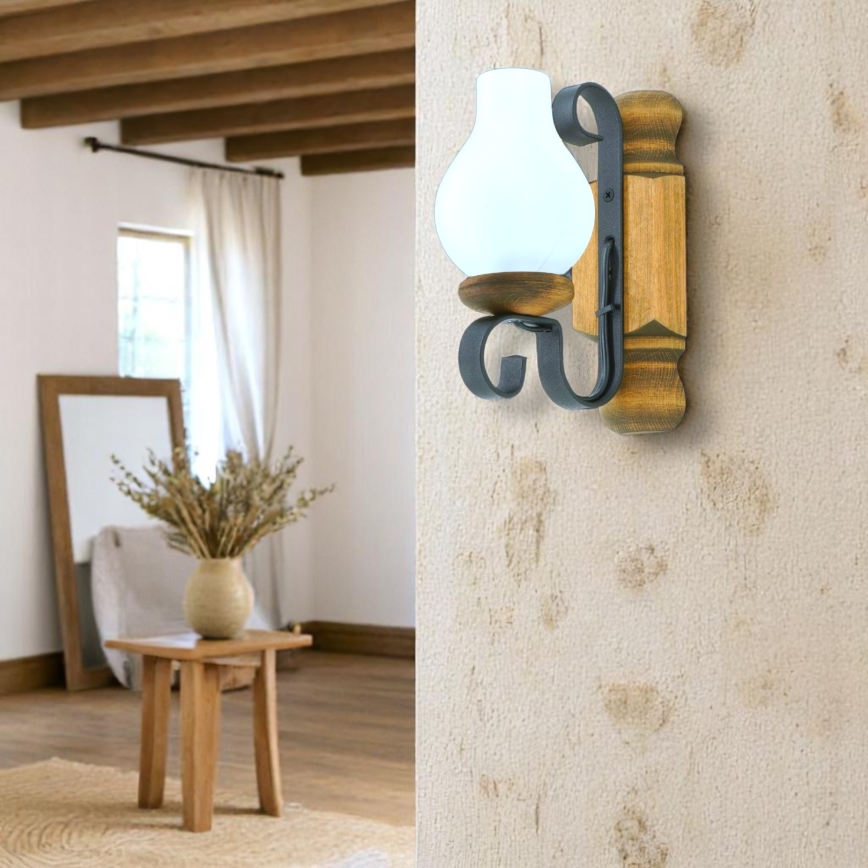 Brilagi - Wandlamp RUSTIC 1xE14/40W/230V beuken