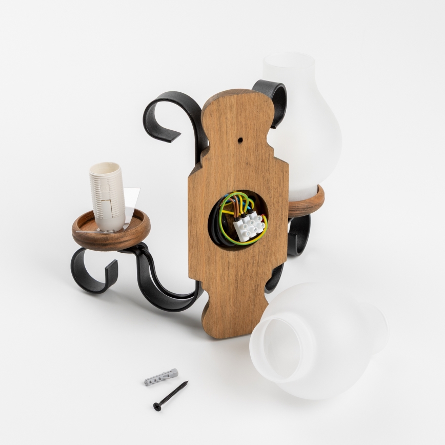 Brilagi - Wandlamp RUSTIC 2xE14/40W/230V beuken