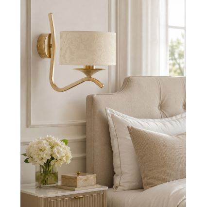 Brilagi - Wandlamp SAPHIRE 1xE27/15W/230V crème/goud/patina