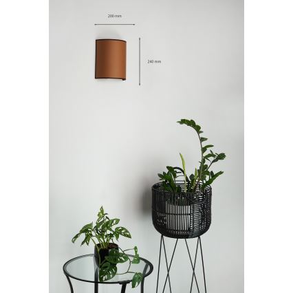 Brilagi - Wandlamp SEMI CIRCLE 1xE27/15W/230V bruin