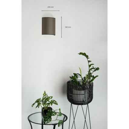 Brilagi - Wandlamp SEMI CIRCLE 1xE27/15W/230V bruin