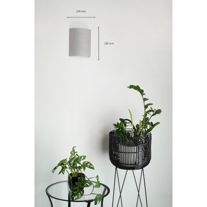 Brilagi - Wandlamp SEMI CIRCLE 1xE27/15W/230V grijs