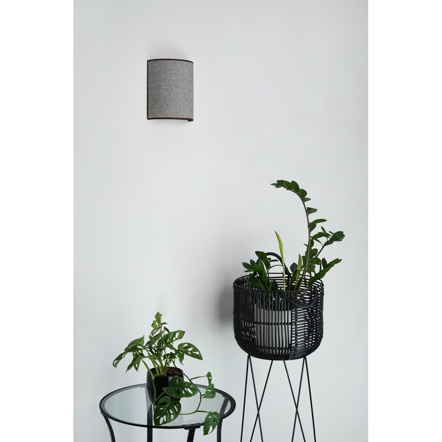 Brilagi - Wandlamp SEMI CIRCLE 1xE27/15W/230V grijs