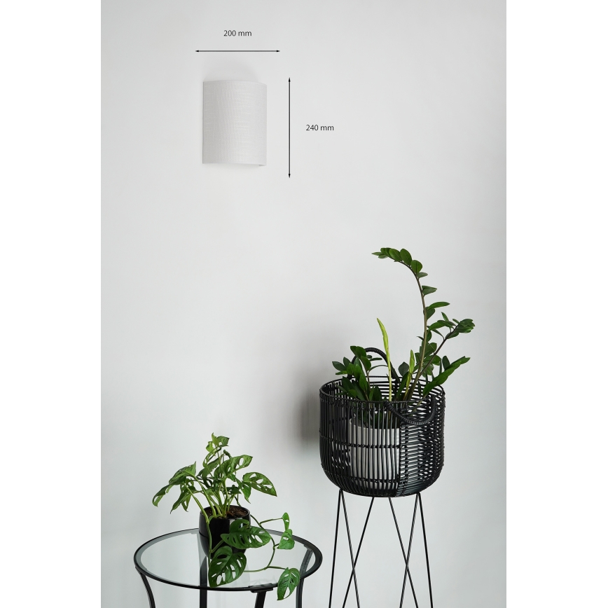 Brilagi - Wandlamp SEMI CIRCLE 1xE27/15W/230V lichtgrijs