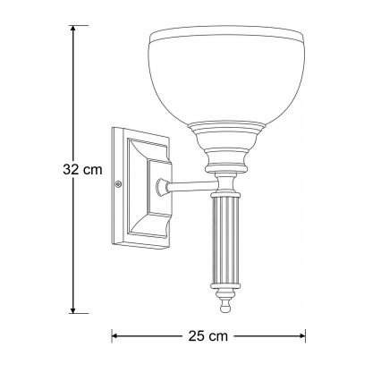 BRILAGI - Wandlamp TAURUS 1xE27/15W/230V brons