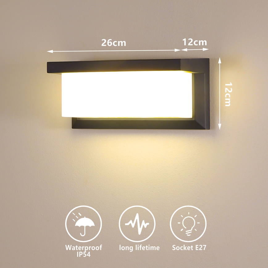 Brilagi - Wandlamp voor buiten BRICKY 1xE27/60W/230V antraciet IP54