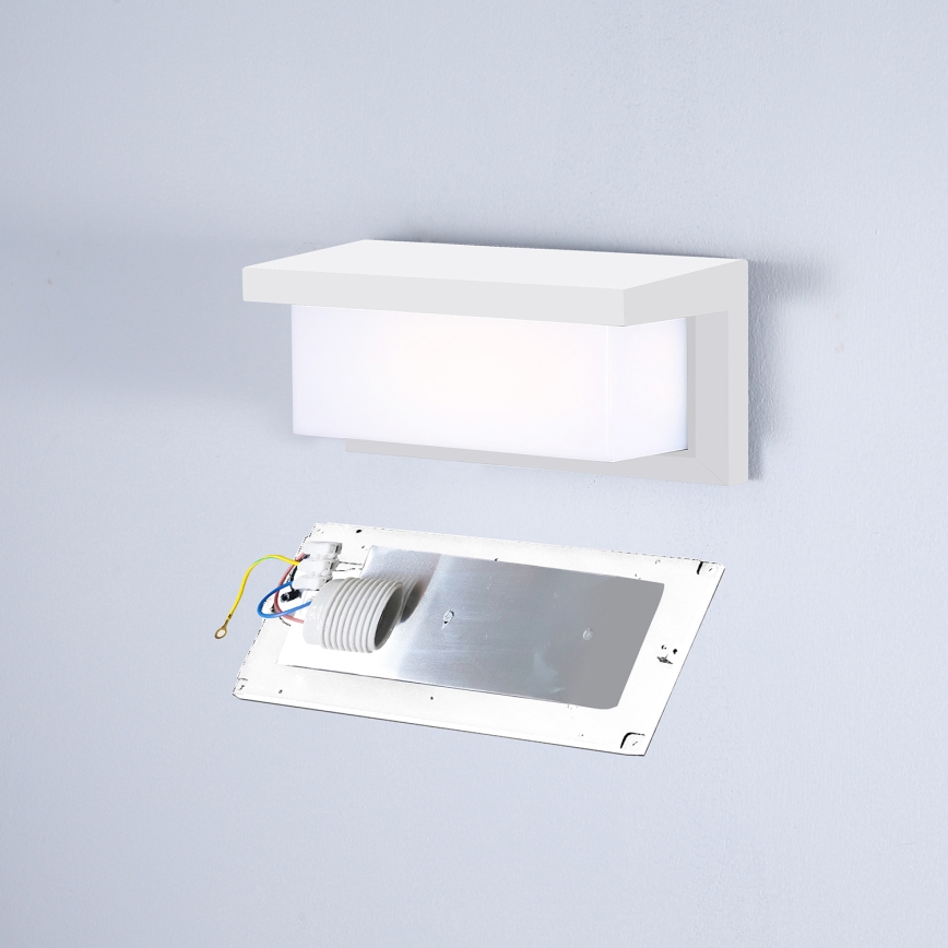 Brilagi - Wandlamp voor buiten BRICKY 1xE27/60W/230V wit IP54