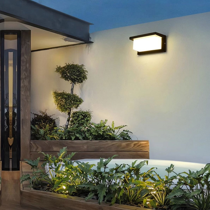 Brilagi - Wandlamp voor buiten BRICKY 1xE27/60W/230V zwart IP54