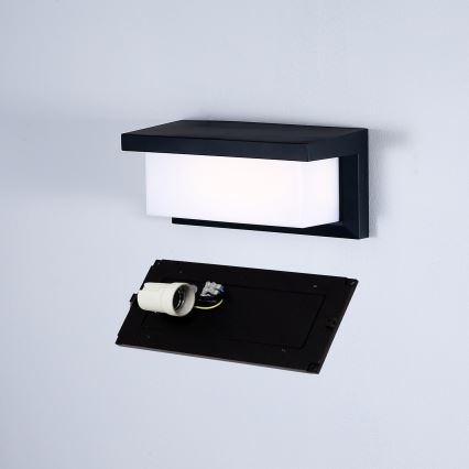 Brilagi - Wandlamp voor buiten BRICKY 1xE27/60W/230V zwart IP54