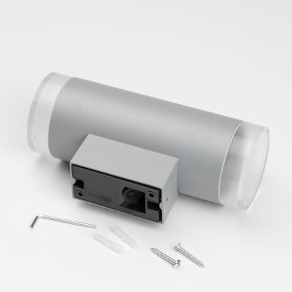 Brilagi - Wandlamp voor buiten MATERA 2xGU10/30W/230V grijs IP54