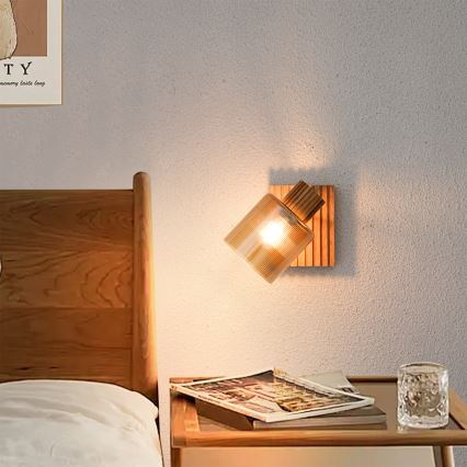 Brilagi - Wandspot HYGGE 1xE14/15W/230V hout/rookkleurig