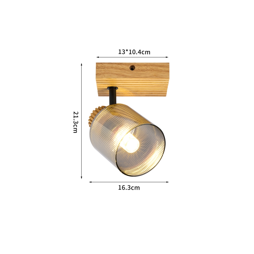 Brilagi - Wandspot HYGGE 1xE14/15W/230V hout/rookkleurig