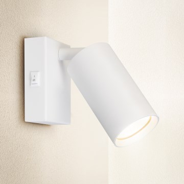 Brilagi - Wandspot met schakelaar SELE 1xGU10/30W/230V wit