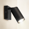 Brilagi - Wandspot met schakelaar SELE 1xGU10/30W/230V zwart
