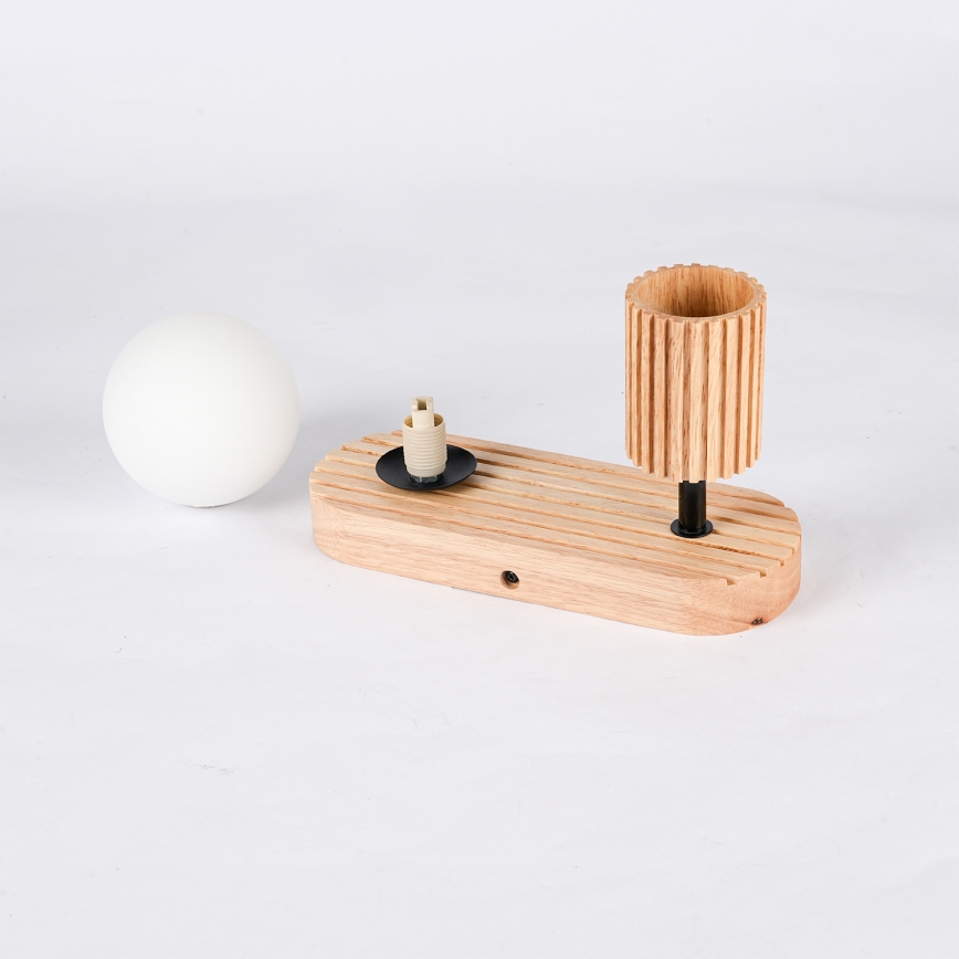 Brilagi - Wandspot MODERN WOOD 1xG9/5W/230V + 1xGU10/8W rubberhout