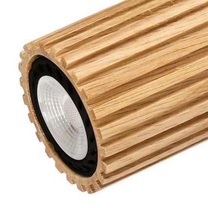 Brilagi - Wandspot MODERN WOOD 1xGU10/8W/230V rubberhout/zwart