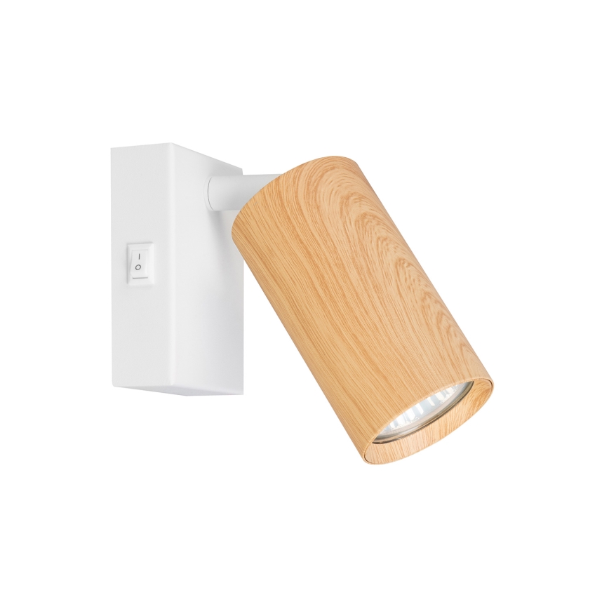 Brilagi - Wandspot SELE 1xGU10/30W/230V wit/eiken decor