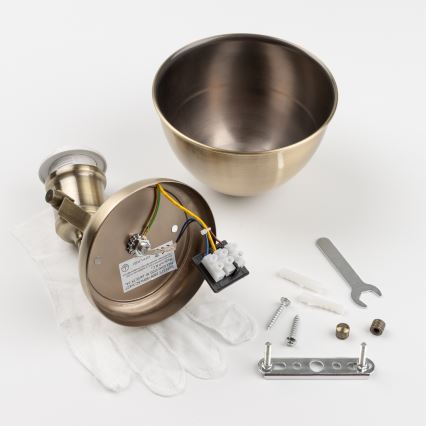 Brilagi - Wandspot TECHNO 1xE27/60W/230V brons