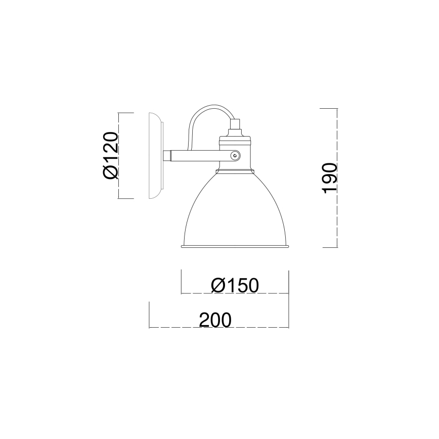Brilagi - Wandspot TECHNO 1xE27/60W/230V brons