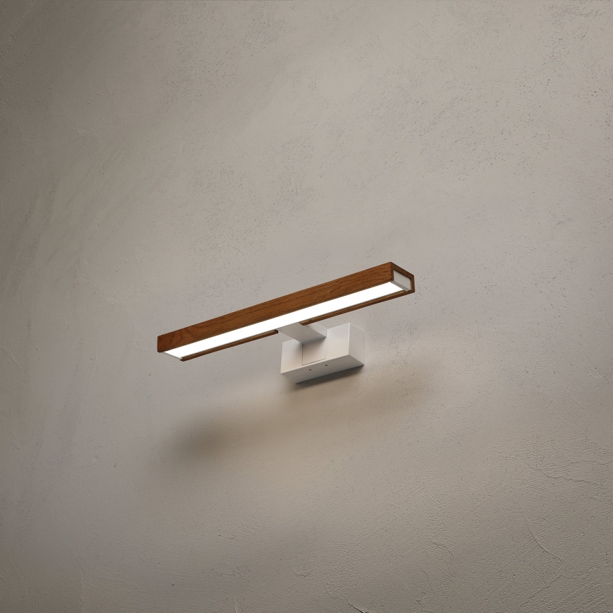 Brilagi - LED badkamerspiegelverlichting 3-in-1 WOODY MIRROR LED/8W/230V 40 cm IP44 wit/eik kers