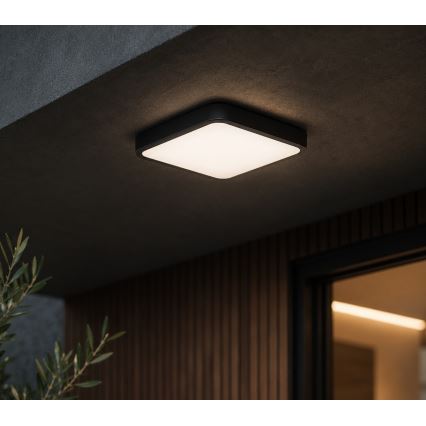 BRILAGI - ZENNA LED plafondlamp voor de badkamer LED/12W/230V 24x24 cm IP44 zwart