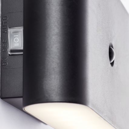 Brilliant - Applique murale extérieure rechargeable avec détecteur XINO LED/3W/5V 3600 mAh IP44 noir